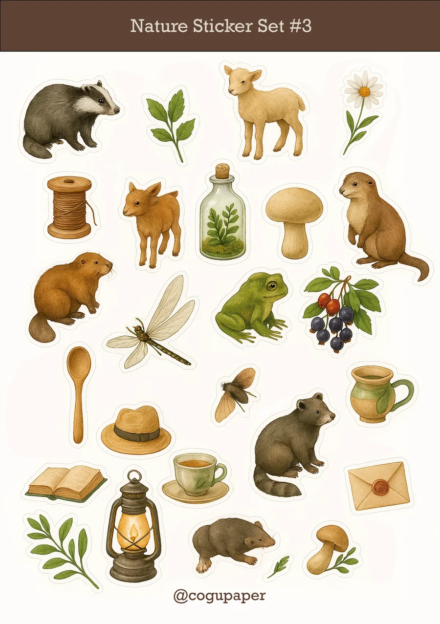 Kit de Adesivos Natureza