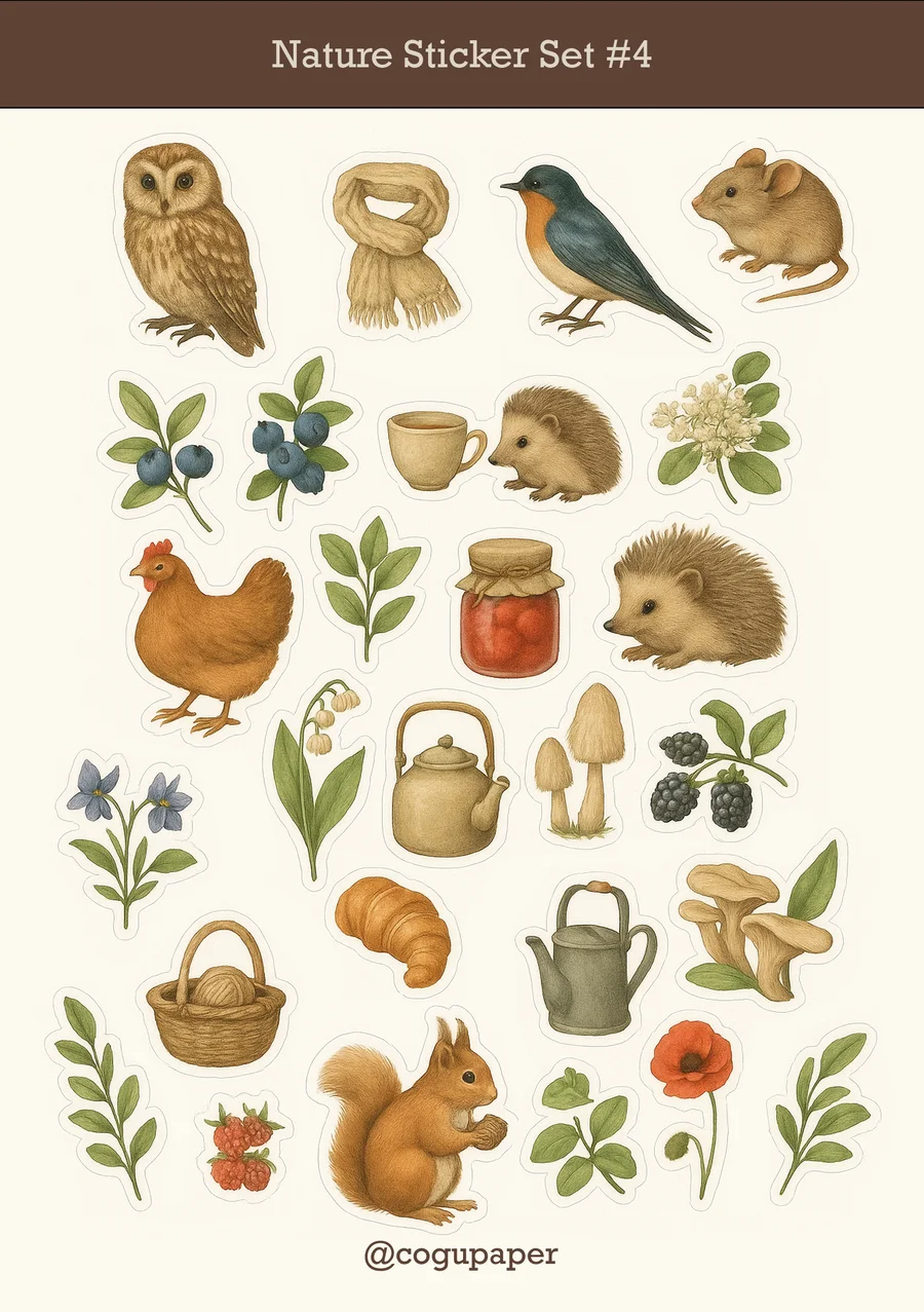 Kit de Adesivos Natureza